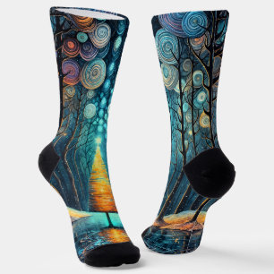 Iridescent Holiday Dream 🎄 glühenden Weihnachtsba Socken