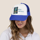 Iridescent Holiday Dream 🎄 glühenden Weihnachtsba Truckerkappe (Beispiel)