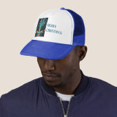 Iridescent Holiday Dream 🎄 glühenden Weihnachtsba Truckerkappe (Beispiel)