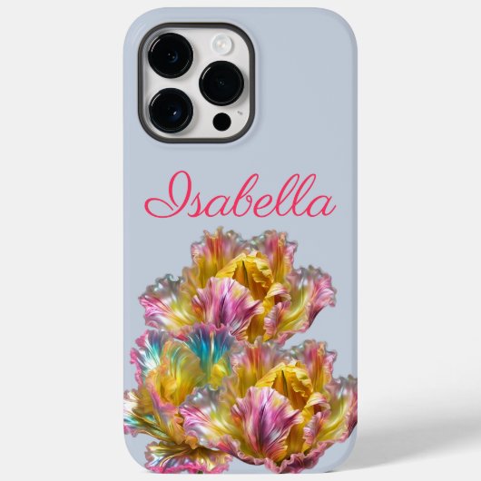 Iridescent holografische Ruffled Tulip Case-Mate iPhone Hülle (Rückseite)