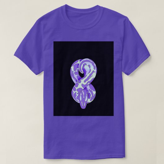 Iridescent Holographic Abbildung 8 Snake Graphic T-Shirt (Design vorne)