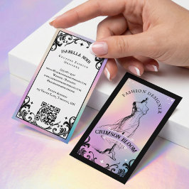 Iridescent Holographic Beauty Couture Fashion Visitenkarte