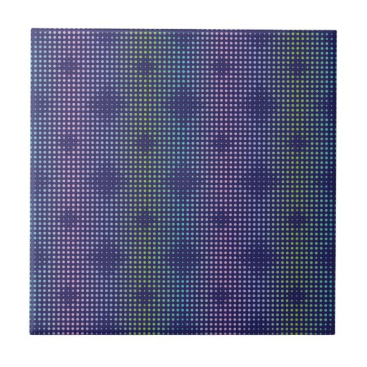 Iridescent Holographic Dots Pattern Fliese (Vorderseite)