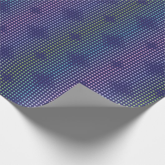 Iridescent Holographic Dots Pattern Geschenkpapier (Ecke)