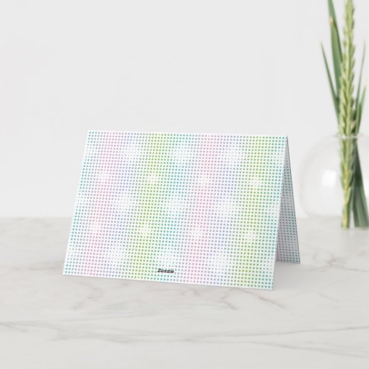 Iridescent Holographic Dots Pattern Karte (Rückseite)