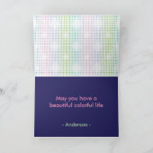 Iridescent Holographic Dots Pattern Karte (Innenseite)