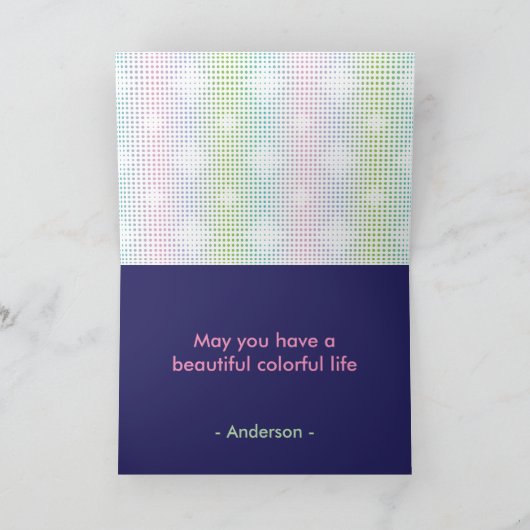 Iridescent Holographic Dots Pattern Karte (Innenseite)