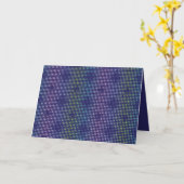 Iridescent Holographic Dots Pattern Karte (Gelbe Blume)