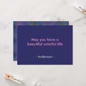 Iridescent Holographic Dots Pattern Karte (Vorderseite/Rückseite Beispiel)