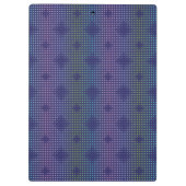 Iridescent Holographic Dots Pattern Klemmbrett (Rückseite)
