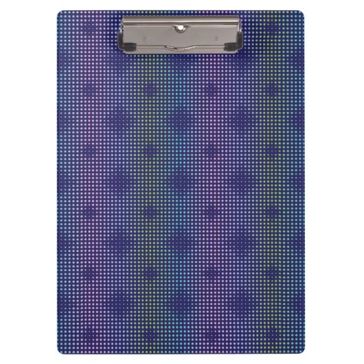 Iridescent Holographic Dots Pattern Klemmbrett (Vorderseite)