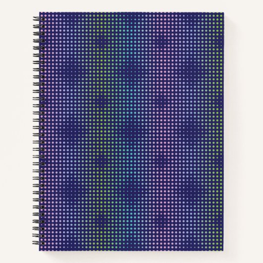 Iridescent Holographic Dots Pattern Notizblock (Vorderseite)