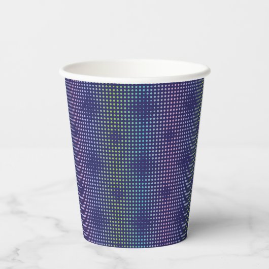 Iridescent Holographic Dots Pattern Pappbecher (Rückseite)