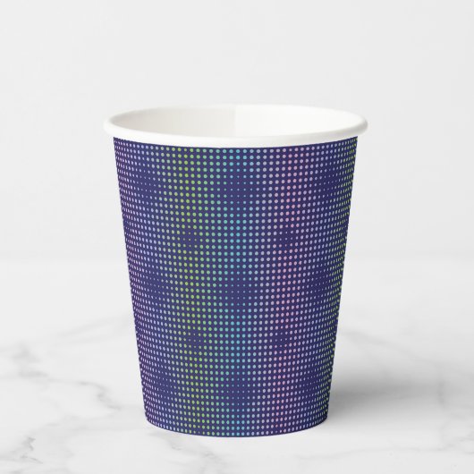 Iridescent Holographic Dots Pattern Pappbecher (Links)