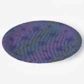 Iridescent Holographic Dots Pattern Pappteller (Schrägansicht)