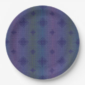 Iridescent Holographic Dots Pattern Pappteller (Vorderseite)