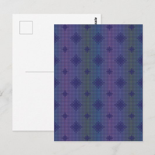 Iridescent Holographic Dots Pattern Postkarte (Vorne/Hinten)