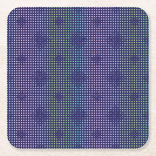 Iridescent Holographic Dots Pattern Rechteckiger Pappuntersetzer