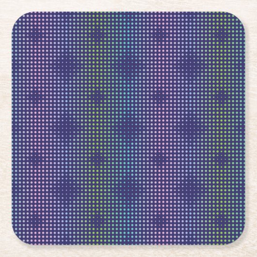 Iridescent Holographic Dots Pattern Rechteckiger Pappuntersetzer (Vorderseite)