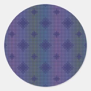 Iridescent Holographic Dots Pattern Runder Aufkleber