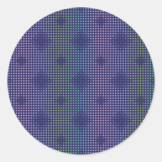 Iridescent Holographic Dots Pattern Runder Aufkleber (Vorderseite)