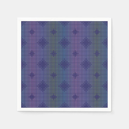 Iridescent Holographic Dots Pattern Serviette (Vorderseite)