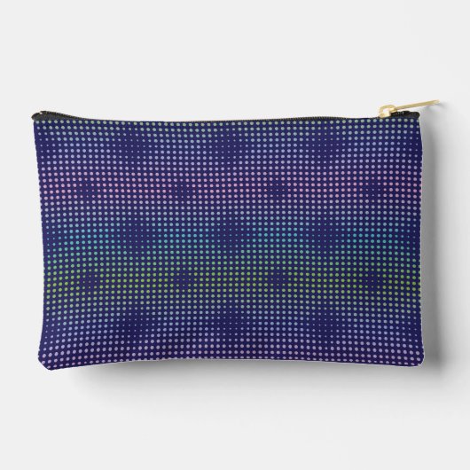 Iridescent Holographic Dots Pattern Zubehörtasche (Rückseite)