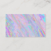 Iridescent Holographic Foil Pastel | QR-Code Visitenkarte (Rückseite)