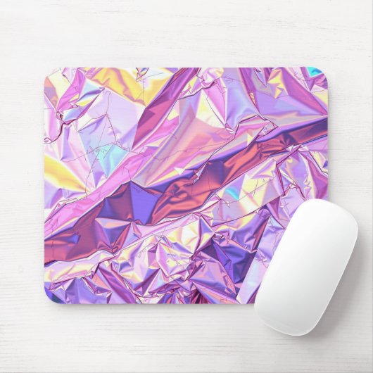 Iridescent Holographic Foil Texture Mousepad (Mit Mouse)