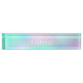 Iridescent Holographic Gradient Namensplakette (Vorderseite)