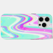 Iridescent Holographic Liquid Swirl Case-Mate iPhone Hülle (Rückseite (Horizontal))