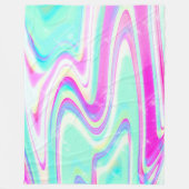 Iridescent Holographic Liquid Swirl Fleecedecke (Vorderseite)