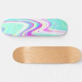 Iridescent Holographic Liquid Swirl Skateboard (Horizontal)