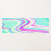 Iridescent Holographic Liquid Swirl Yogamatte (Vorderseite (Horizontal))