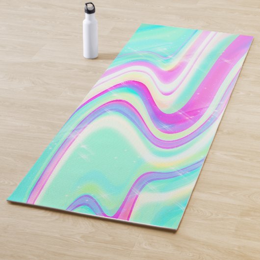 Iridescent Holographic Liquid Swirl Yogamatte (Beispiel)