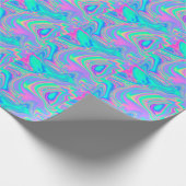 Iridescent Holographic: Neon Marbled Texture Geschenkpapier (Ecke)