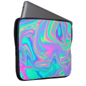 Iridescent Holographic: Neon Marbled Texture Laptopschutzhülle (Vorne Rechts)