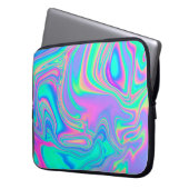 Iridescent Holographic: Neon Marbled Texture Laptopschutzhülle (Vorderseite Links)