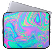 Iridescent Holographic: Neon Marbled Texture Laptopschutzhülle (Vorderseite)