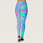 Iridescent Holographic: Neon Marbled Texture Leggings (Rückseite)