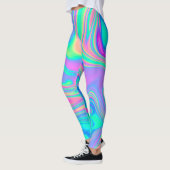Iridescent Holographic: Neon Marbled Texture Leggings (Links)