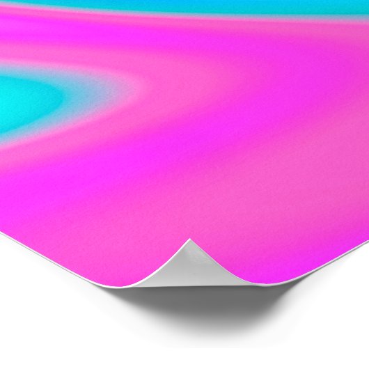 Iridescent Holographic: Neon Marbled Texture Poster (Ecke)