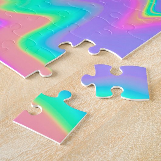 Iridescent Holographic: Neon Marbled Texture Puzzle (Seite)