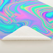 Iridescent Holographic: Neon Marbled Texture Sherpadecke (3/4)
