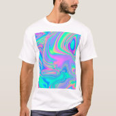 Iridescent Holographic: Neon Marbled Texture T-Shirt (Vorderseite)