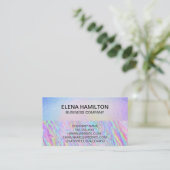 Iridescent Holographic Pastel Foil Textur Visitenkarte (Stehend Vorderseite)
