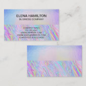 Iridescent Holographic Pastel Foil Textur Visitenkarte (Vorne/Hinten)