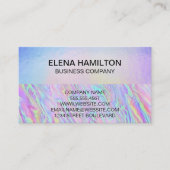 Iridescent Holographic Pastel Foil Textur Visitenkarte (Vorderseite)