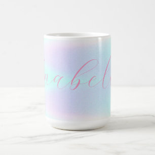 Iridescent Holographic Pastel Gradient Individuell Kaffeetasse