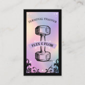 Iridescent Holographic Personal Trainer Fitness Visitenkarte (Vorderseite)